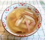 きのことベーコンの和風スープ